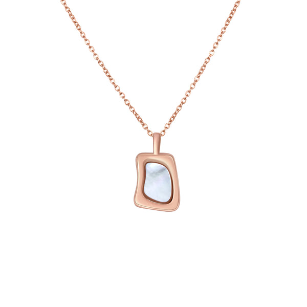 Kipuka Rose Gold Pearl Pure Silver Necklace