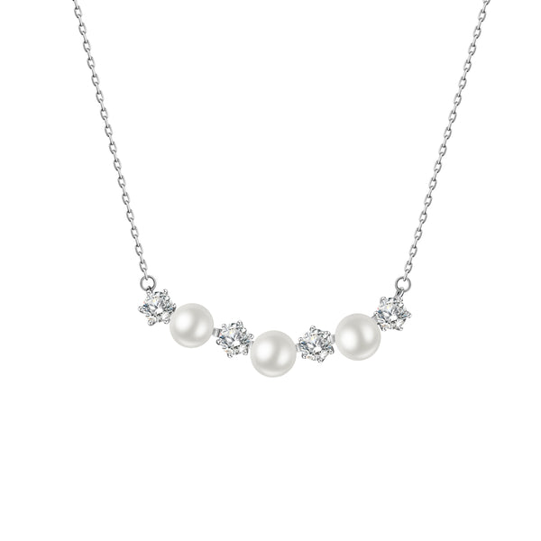 Kipuka Pearl Classic Gemstone Cut Pure Silver Necklace