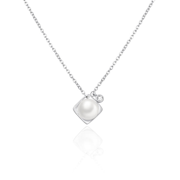 Kipuka Pearl Cut Pure silver Necklace