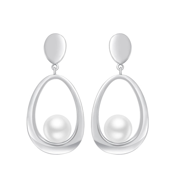 Kipuka - Pearl sterling silver earrings